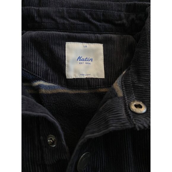 Katin The Harold Corduroy Shirt Jacket in Navy NEW - Picture 7 of 8